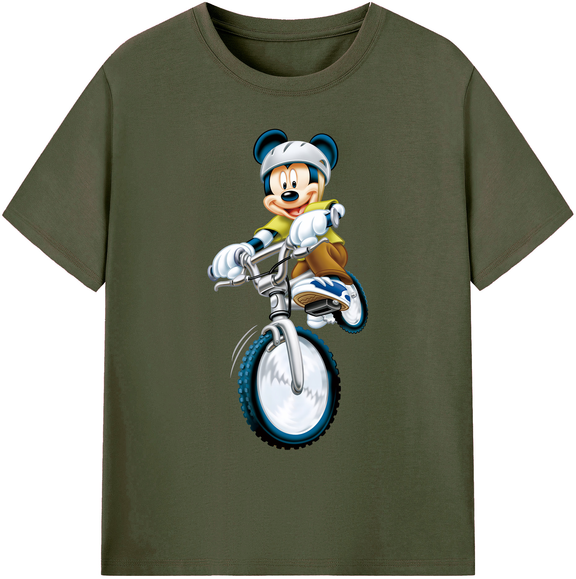 ミッキーマウス Mickey Mouse 綿100％ メンズ半袖Tシャツ｜肌触りやわらか＆通気性